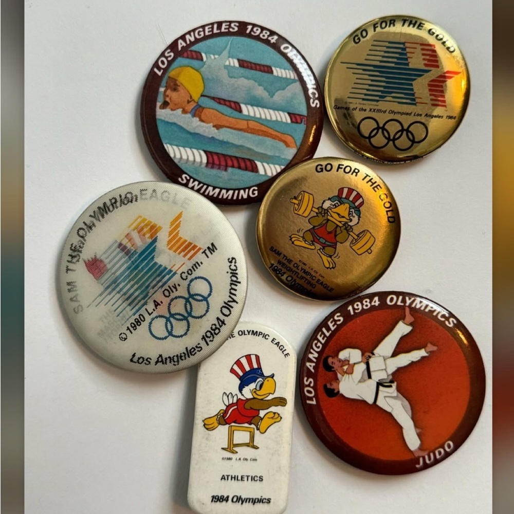 1984 Vintage Summer L.A Olympics Collectible Pins